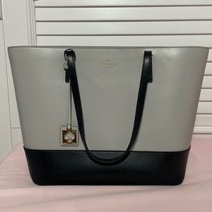 Black and Gray Colorblock Kate Spade Tote Shoulder Bag